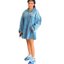 Load image into Gallery viewer, Women's Western Style Casual Loose Denim Dress