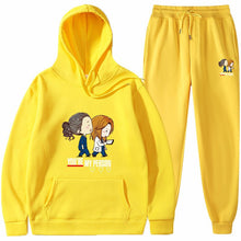 Load image into Gallery viewer, Casual Solid Color Long Sleeve Hooded Hoodie Set for Men and Women