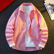 Load image into Gallery viewer, Men's High Street Casual Loose Striped Embroidered Long Sleeve