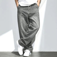 Load image into Gallery viewer, Casual Gray Men's Distressed Design Jeans