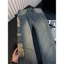 Load image into Gallery viewer, Street Style Ripped Straight Leg Jeans for Men