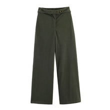 Lade das Bild in den Galerie-Viewer, Double Row Metal Button Jacket+Retro High Waist Wide Leg Pants Set