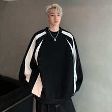Load image into Gallery viewer, Striped patchwork hoodie for men in spring and autumn
