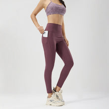Load image into Gallery viewer, No awkward line yoga pants for women high waist hip lifting side fitness