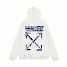 Load image into Gallery viewer, Blue Arrow Tape Hooded Sweatshirt Jacket for Men Women