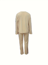 Load image into Gallery viewer, Women'S Plus Size Stretch Polyester Blend Long Sleeve and Pants Set