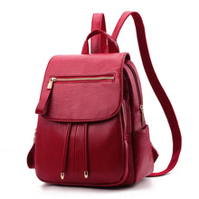 Load image into Gallery viewer, Soft leather backpack travel bag