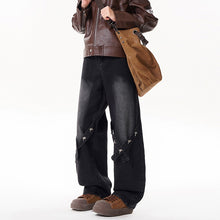 Load image into Gallery viewer, Relaxed Straight Leg Jeans Men Long Pants