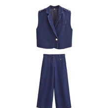 Load image into Gallery viewer, Cowboy suit vest vest+jeans suit for women