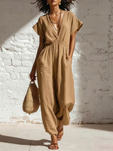 Load image into Gallery viewer, Deep V-neck loose fit pants for women