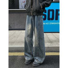 Load image into Gallery viewer, Vintage Blue Cut-Off Denim Pants for Men