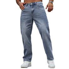 Load image into Gallery viewer, Washed Vintage Blue Denim Pants for Men,