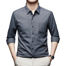 Load image into Gallery viewer, Men's Business Casual Long Sleeve Plaid Shirt