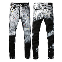 Lade das Bild in den Galerie-Viewer, New Black Slim Stretch Men's Skinny Jeans