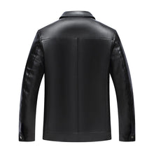 Lade das Bild in den Galerie-Viewer, Turn-down Collar Leather Jacket