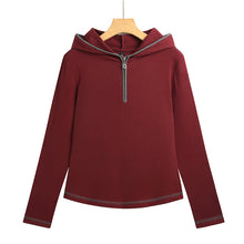 Load image into Gallery viewer, Hooded long sleeved t-shirt for women