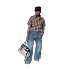 Cargar imagen en el visor de la galería, Raw Edge Multi-Pocket Washed Denim Jeans