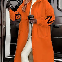 Charger l'image dans la galerie, Plus Size, Elegant Hooded fCasual Zippered Side Pockets Jacket