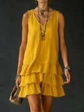 Lade das Bild in den Galerie-Viewer, Fashionable Women's Loose Casual Solid Color Side Pocket Tank Dress