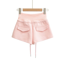 Load image into Gallery viewer, Casual White Shorts for Women, Lightweight High-Waisted A-Line Wide Leg Shorts
