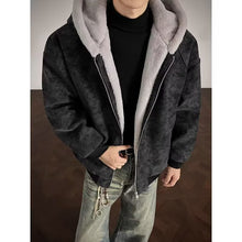 Load image into Gallery viewer, Leather Rabbit Fur Plush Fleece Lined Jacket