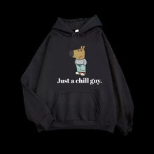 Load image into Gallery viewer, I'm Just A Chill Guy Funny Dog Cartoon Print Hoodie for Men