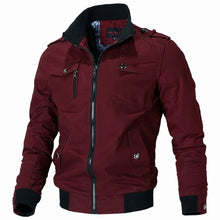Load image into Gallery viewer, Bomber Jacket Men Fashion Casual Windbreaker Jacket Coat Men 2023 Spring Autumn New Hot Outwear Stand Slim Military Jacket Mens
