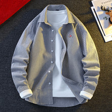 Load image into Gallery viewer, Men's High Street Casual Loose Striped Embroidered Long Sleeve