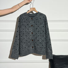 Load image into Gallery viewer, Polka Dot Relaxed Fit Knit Cardigan Sweater for Women
