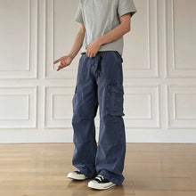Load image into Gallery viewer, Retro Distressed Clean Fit Straight Leg Denim Pants