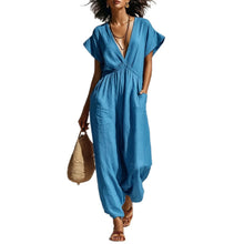 Load image into Gallery viewer, Deep V-neck loose fit pants for women