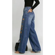 Load image into Gallery viewer, , casual loose high-waisted wide-leg jeans