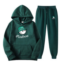 Load image into Gallery viewer, Men Golf Casual Sport Fleece Lined Hooded Sweatshirt Tracksuit Set
