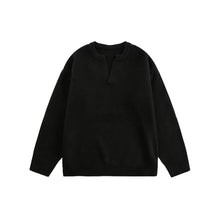 Load image into Gallery viewer, Loose Knit Sweater for Men Solid Color V-Neck Pullover