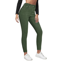 Load image into Gallery viewer, Military Green High Elastic Skinny Fit Long Jeans for Women