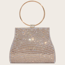 Load image into Gallery viewer, PU diamond bag magnetic buckle chain bag