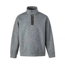 Load image into Gallery viewer, Loose Wool Blend Half-Button Stand Collar Hooded Sweatshirt Men