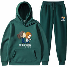 Load image into Gallery viewer, Casual Solid Color Long Sleeve Hooded Hoodie Set for Men and Women