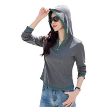 Load image into Gallery viewer, Hooded long sleeved t-shirt for women