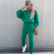 Load image into Gallery viewer, Solid Color Hoodie Casual Two-Piece Set
