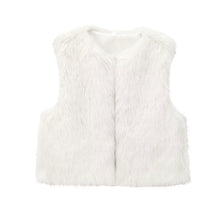Load image into Gallery viewer, Artificial fur short vest for women's clothing