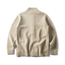 Load image into Gallery viewer, Color-Blocking Button Design Loose Textured Cardigan Sweater Men