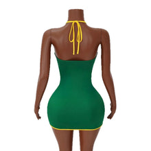Lade das Bild in den Galerie-Viewer, Hanging neck hollow hip skirt