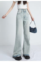 Load image into Gallery viewer, Light-colored wide-leg jeans for women