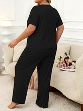 Lade das Bild in den Galerie-Viewer, Plus Cauaul Crewneck Short Sleeve 2Piece Set