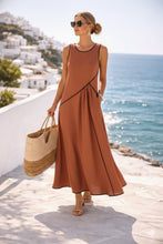 Lade das Bild in den Galerie-Viewer, A-line Dress Women Vacation StyleFashion Summer Mediterranean Casual Dress