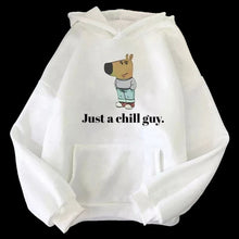 Load image into Gallery viewer, I'm Just A Chill Guy Funny Dog Cartoon Print Hoodie for Men