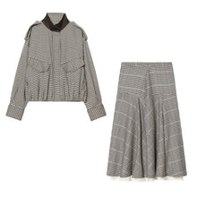 Load image into Gallery viewer, Pilot jacket+half skirt women's clothing