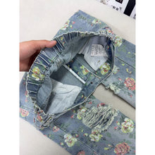 Load image into Gallery viewer, All-Over Floral Ripped Jeans for Men and Women