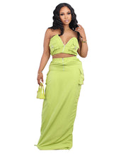 Lade das Bild in den Galerie-Viewer, Fashion Sexy CropMaxi Skirt Set for Women,